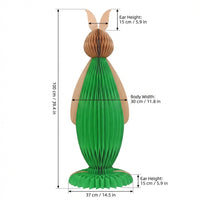 Easter Paper Hare Ornament, Honeycomb Decorations 3D Bunny Paper Decoration for Kids, Party, Spring Celebration