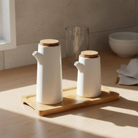 Japanese Design Seasoning Set Seasoning Containers Minimalist Design Ceramic Condiment Set for Dining Table