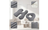 2 Pieces Face Cradle Cushion Contoured Massage Headrest Pressure-Relief