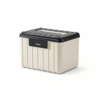 2-Tier Lockable Storage Box Portable Combination Lock Box Rectangular Storage Organizer Heavy Duty for Car