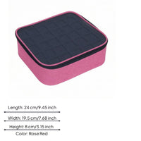 Transparent Lid Nail Polish Organizer Case Removable Divider Zippered Nail Polish Case Individual Compartments Rounded Corners