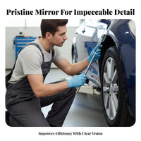 Telescoping Inspection Mirror Long-Lasting Stainless Steel Telescopic Inspection Mirror Distortion-Clear Reflection