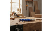 Flush Trim Router Bit with Top and Bottom Bearing Blue-Coated Flush Trim Bit Smooth Tool for Carpenters