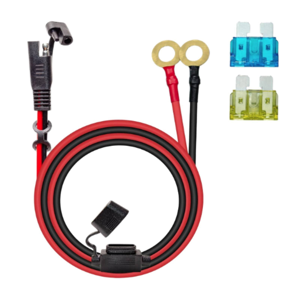 to o rings Terminal Cable  Inline Circuit Protector Protection Fused Loop Terminal Harness Pure Copper Wire 10AWG Tender Cable for Motorcycle, RV