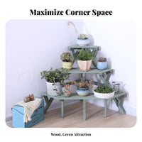 Space-Saving 3-Tier Ladder Planter Freestanding Multi-Tier Ladder Shelf Multifunctional Plant Stand Sturdy Construction for Gardeners, Homeowners, Apartment Dwellers, Corner, Balcony, Patio, Living Room