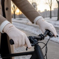 Women's Thermal Velvet Winter Gloves with Touchscreen Fingertips for Driving Cycling