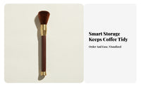Dense Bristles Coffee Cleaning Brush Slim Cylindrical Coffee Grinder Brush Brass-Colored Manual