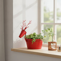 Deer Planter Decorative Flower Buckets Metal Buckets Freestanding Planters Rustic for Balcony, Patio