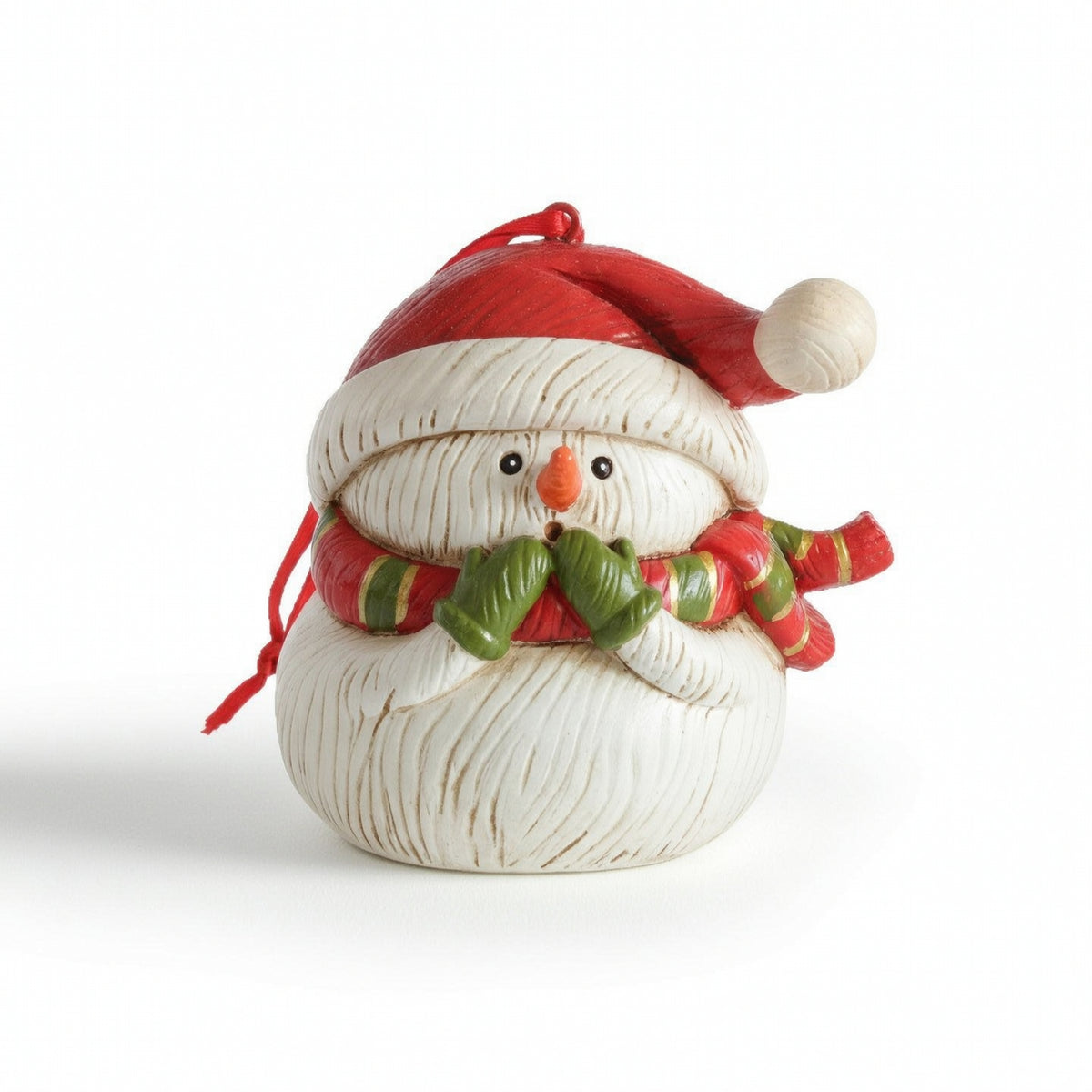 Snowman Ornament with Hanging Loop Festive Snowman Ornament Miniature for Collectors