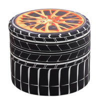 Removable and cleanable Cover Fruit wedge Pouf Soft Padded Seat Low Stool Multi-Functional Footstool adaptable Design for homeowners, Parents, Living Room, Bedroom, Playroom, Entryway