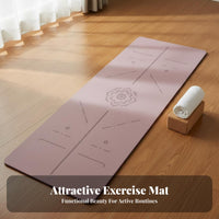 Shock Absorbing Exercise Mat Professional Grade PU Rubber Exercise Mat Thick Cushioning Two-Layer Layer for Professionals, Beginners, Home Use, Gym
