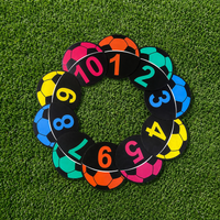 16x Numbered Training Discs, 23cm Flat Cones, Bright Hue Sports Markers for Agility, Kids Training, Practice Equipment