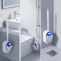 Disposable Toilet Brush Wall-Mounted Toilet Wand with Disposable Refills Refill Pads Hygienic Replacement Heads Single-Use