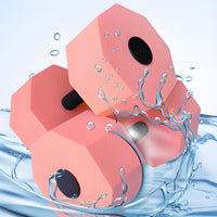 2 Pieces Lightweight and Buoyant EVA Foam Water Dumbbells High Buoyancy Octagonal Aquatic Barbells Waterproof Water Aerobic Dumbbells Low Low-Stress Workout for Postpartum Women, Seniors, Kids, Hydrotherapy, Physical Rehabilitation