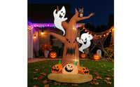 Inflate Halloween Inflatable Tree with Built-in LEDs Scary Halloween Tree Inflatable Easy Setup Yard Decoration Fast Inflation for Families