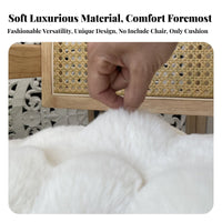 Soft and Comfortable Faux Chair Pad Provides Warmth Faux Chair Cushion Non-Shedding for Women, Bedroom, Gaming Setup, Kitchen