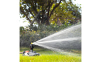 Wide Coverage 360 Degree Rotating Sprinkler Easy Setup Automatic Garden Sprinkler Universal Hose Connection Water Spray Nozzle Long-Lasting ABS Plastic for Roof Cooling, Vegetable Plot