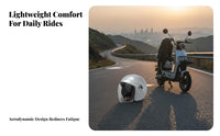 Open-Face Helmet 3C Certified Electric Bike Helmet Four-Season Use Protect Ed Headwear for Motorcyclists, Women, Daily Commute, Commuting
