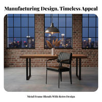 Retro Design utilitarian design Armchair Ergonomic spine supportrest Accent Chair With Armrests Indoor Seating dense Foam Filling for Homeowners, Apartment Dwellers, Readers, Dining Room, Bedroom, Home Office, Small Spaces