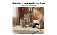 Minimalist design Single-Drawer Bedside Table Modern Design Nightstand Space-Saving Bedroom Furnishing Sturdy Construction for Homeowners, Apartment Dwellers, Students, Small Spaces, Guest Room, Hallway, Office