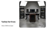 Heavy Duty Amplifier Rack Cabinet Adjustable Shelves Professional Sound System Cabinet Ventilation Design Home Theater Equipment Rack Cable Management for Audiophiles, DJs, KTV Room, Studio