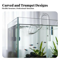 Glass Lily Pipe Highly Transparent Glass Lily Pipe Set Crystal Clear Aquarium Strainer Tube for Planted Tank Enthusiasts, Aquascapers