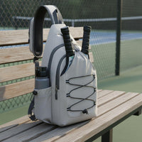 Pickleball Paddle Bag Large Capacity Pickleball Shoulder Bag Single Strap Sports Backpack Multiple Pockets Water Bottle Holder