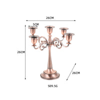 Vintage Taper Candlestick Holder Copper Candle Holder with Round Base Metal Candlestick with Round Base Stable for Centerpiece