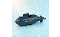 Plastic Mini RC Submarine Dark Blue Wirelessly Operated-Controlled Submarine Toy Battery Powered Diving