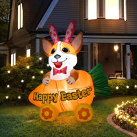 Inflatable Easter Bunny Colorful Easter Bunny Yard Figure Festive Design Outdoor Inflatable Bunny for Kids, Holiday Enthusiasts, Garden, Lawn, Outdoor