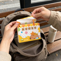 Primary School Chinese Character Practice Cards - Capybara/Panda Themed Pre-Study Notebook for Grades 1-3