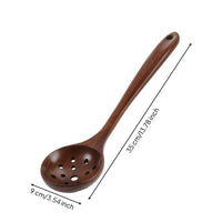 Wooden Skimmer Spoon Long Handle Wooden Colander Ladle Colander Spoon Polished for Home Cooks, Hot Pot, Restaurant