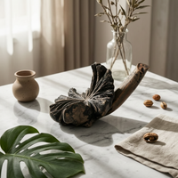 Molten Flower Sculpture Desktop Display Artistic Tabletop Statue Resin Material Table Ornament for Lobby Area, Restaurant