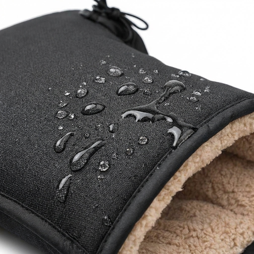 Motorcycle Handlebar Muffs Gloves, Thickened Fleece Waterproof Windproof Hand Warmer, Bike Handlebar Mittens for Cold Weather Riding