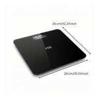 Body Weight Scale with Glass Surface Square Digital Body Weight Scale Rounded Corners Stable for Home Gym, Dorm Room