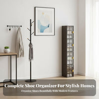 Stackable Footwear Organizer Space-Saving Shoe Rack Easy Assembly Modular Storage Shelf for Athletic Shoe Collectors, Families, Entryway, Hallway