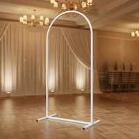 Iron Flower Arch Easy Assembly Metal Arch Backdrop Stand Indoor and Outdoor Use Arched Backdrop Stand Photographers, Ceremony, Party