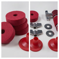 11 Pieces Drum Accessory Kit Vibration-Damping Cymbals Hardware Set Metal Cymbals Felt Pads for Sound StudiosStudio