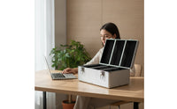 Aluminum CD Storage Box with Dividers Sturdy CD Organizer Box Portable Heavy-Duty for Collectors
