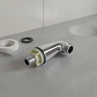 2 Pieces Angled Design Bathtub Faucet Mounting Legs Chrome Finish Faucet Bent Leg Adapter for Bathroom