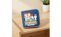 Book with Removable Doll Engaging Quiet Book with Doll Portable Crinkle for Babies, Car Travel, Stroller