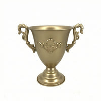 Pedestal Vase with Handles Shiny Pedestal Urn Reflective for Home Entryways