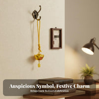 Traditional Sycee Hanging Bell Symbol of Prosperity Symbol Ornament Melodious Chime Fortune Bell Pendant for Car Owners, Gift Presenters