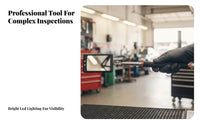 Vehicle Undercarriage Mirror Anti-Slip Handle Illuminated Lighted Inspection Mirror Portable Sturdy Stainless Steel