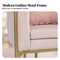 Comfortable Cushion Curved Back Single Armchair Rust-Proof Frame Indoor Furniture Modern Design Home Seating Textured Textile for Business Owners, Interior Designers, Beauty Salon, Reception Area, Boutique, Living Room