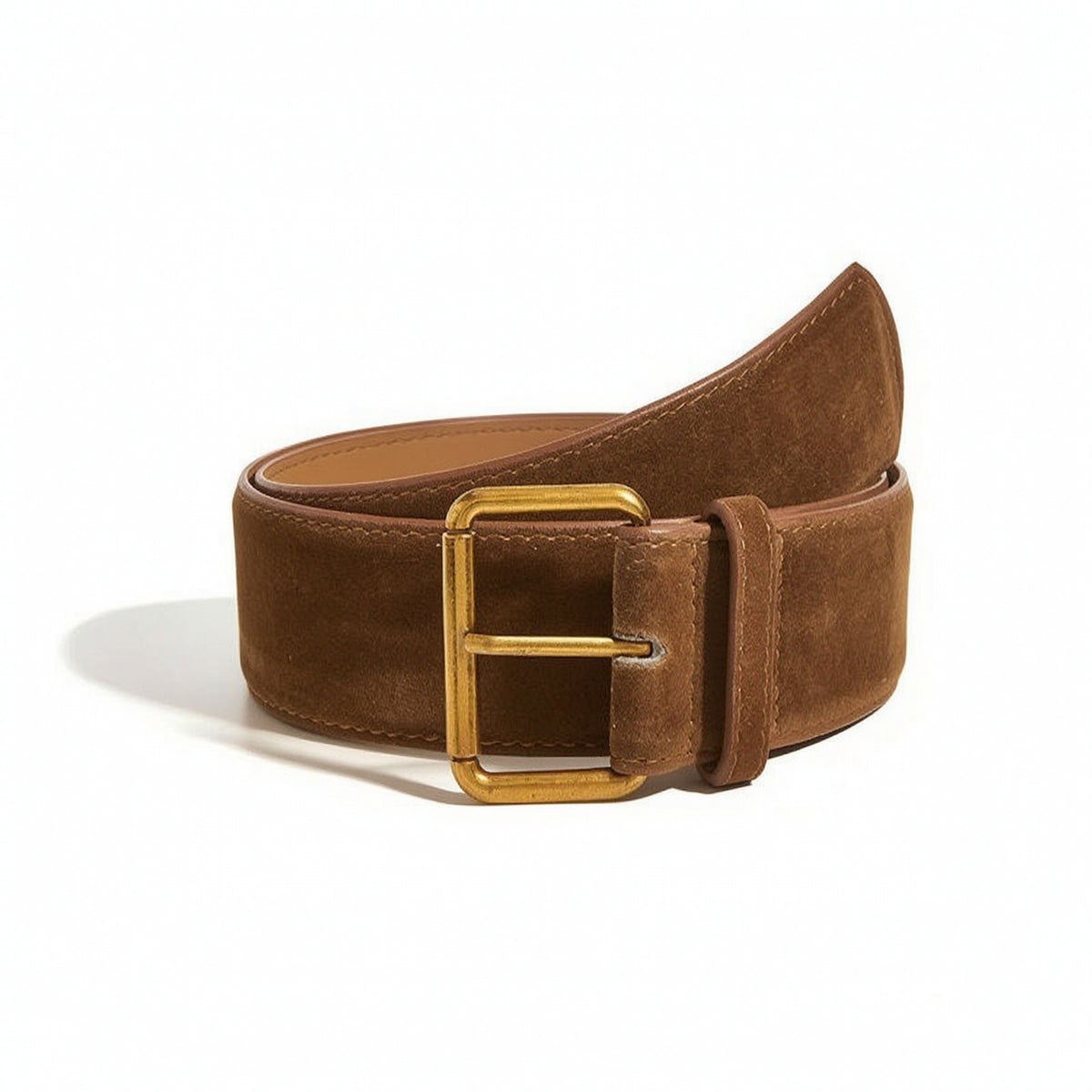 Suede Belt Vintage Belt with Rectangular Buckle Wide Retro for Women, Dresses, Coats