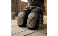 Ribbed Surface Rigid Cap Knee Pads Adjustable Straps Work Knee Pads Reinforced Safeguarding Gear Contoured for Laborers
