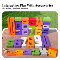 28 Pieces Logical Thinking Development Wooden Number Blocks Parent-Child Interaction Math Learning Blocks Develops Fine Movement Skills