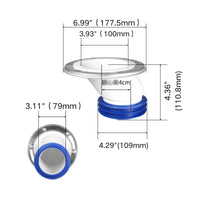 Toilet Offset Connector Flexible Toilet Drain Adapter Plumbing Part Leak-Resistant Compact for Plumbers, Bathroom Renovation