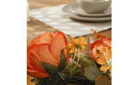 Fall Harvest Theme Berry Candle Wreath Vivid Look Autumn Wreath Centerpiece Authentic Feel Candle Loop Easy to Clean for Dining Table, Thanksgiving, Entryway, Photo Session